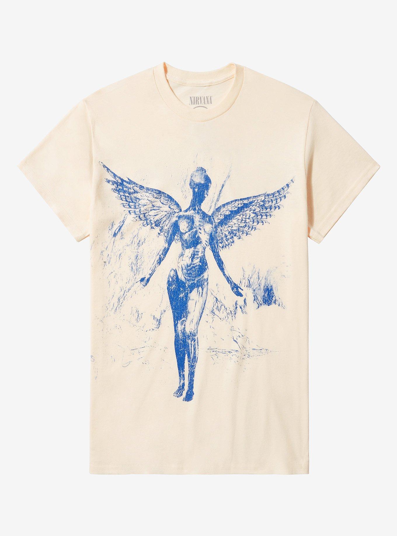 Nirvana Blue In Utero Angel Boyfriend Fit Girls T-Shirt | Premium Unisex T-Shirt, Trending Graphic Tee