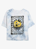 Electric State Cosmo Graphic Tie-Dye Girls Crop T-Shirt | Graphic T-Shirt for Unisex