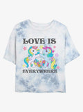 My Little Pony Love Is Everywhere Girls Tie Dye Crop Shirt T Shirt Minimal Style