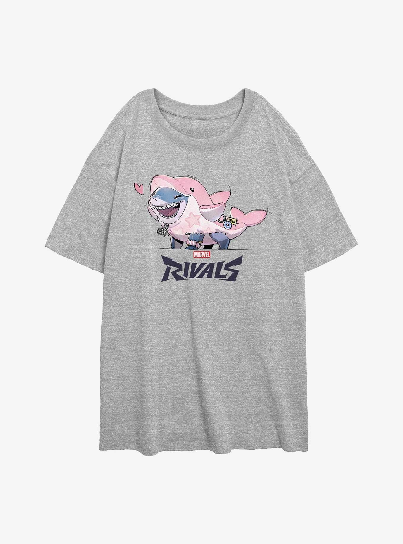 Lovely Jeff Shark Girls Oversized Shirt T Shirt Clean Design