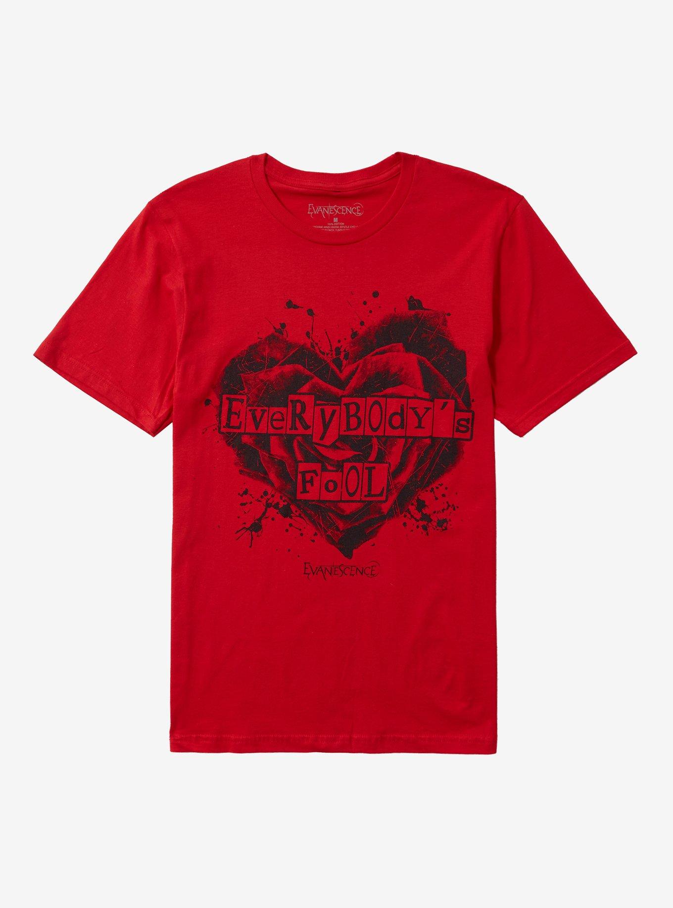 Evanescence Everybody's Fool Heart Boyfriend Fit Girls T-Shirt | Premium Unisex T-Shirt, Trending Graphic Tee