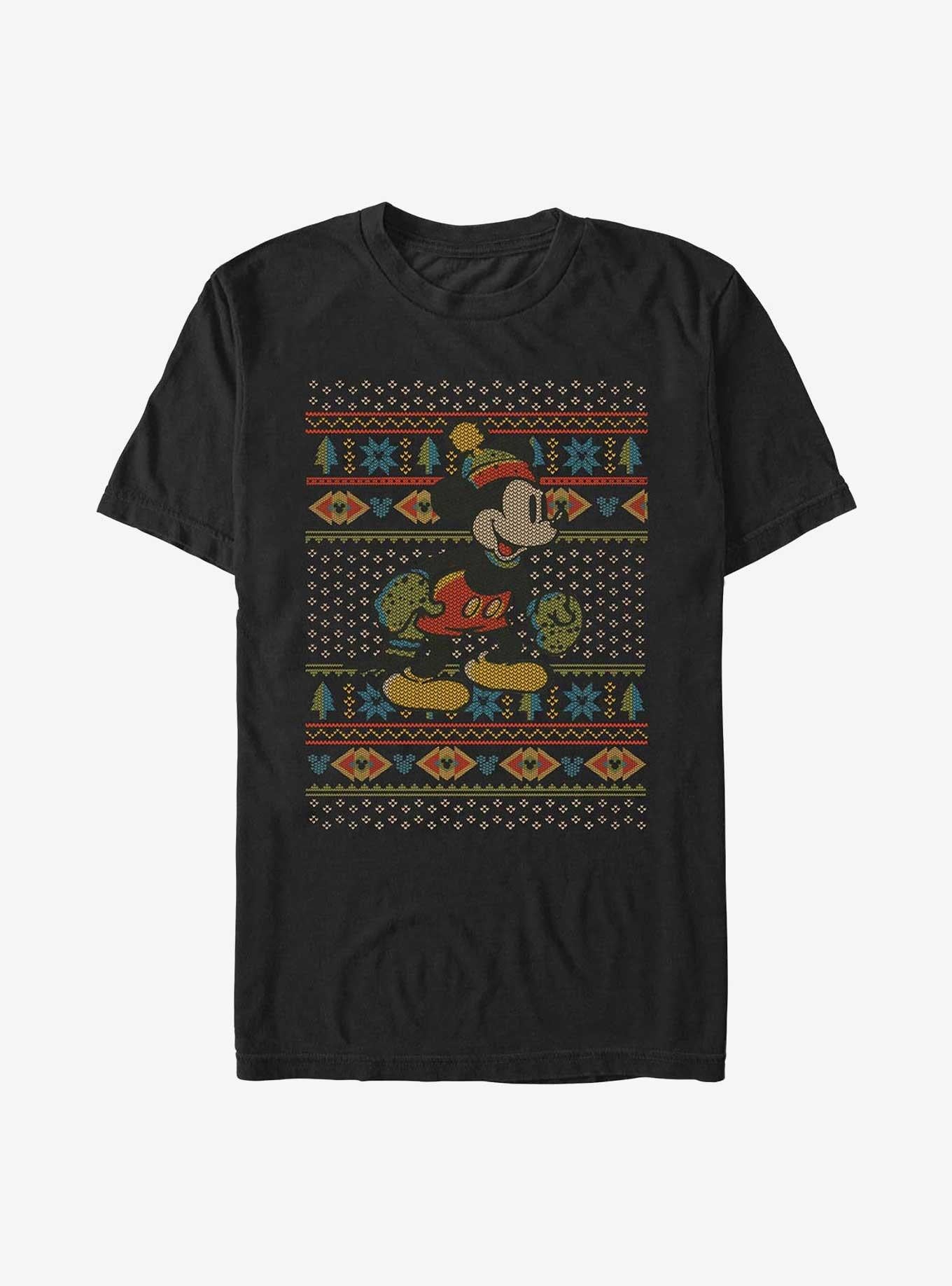 Disney Mickey Mouse Vintage Ugly Christmas Sweater T-Shirt | Premium Unisex T-Shirt, Trending Graphic Tee