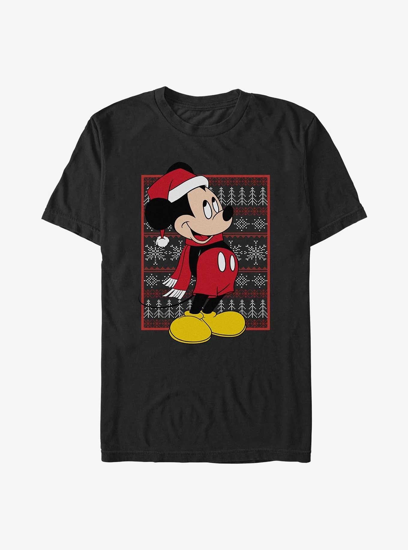 Disney Mickey Mouse Christmas Ugly Sweater T-Shirt | Premium Unisex T-Shirt, Trending Graphic Tee