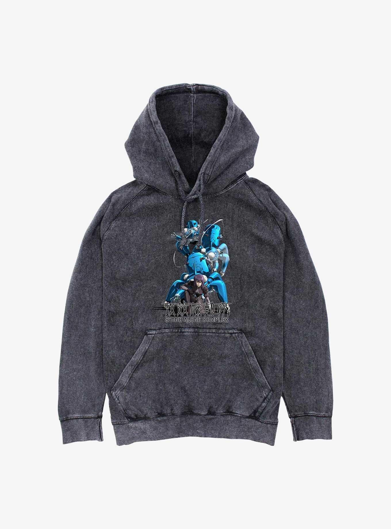 Ghost in the Shell Motoko With Tachikomas Mineral Wash Hoodie