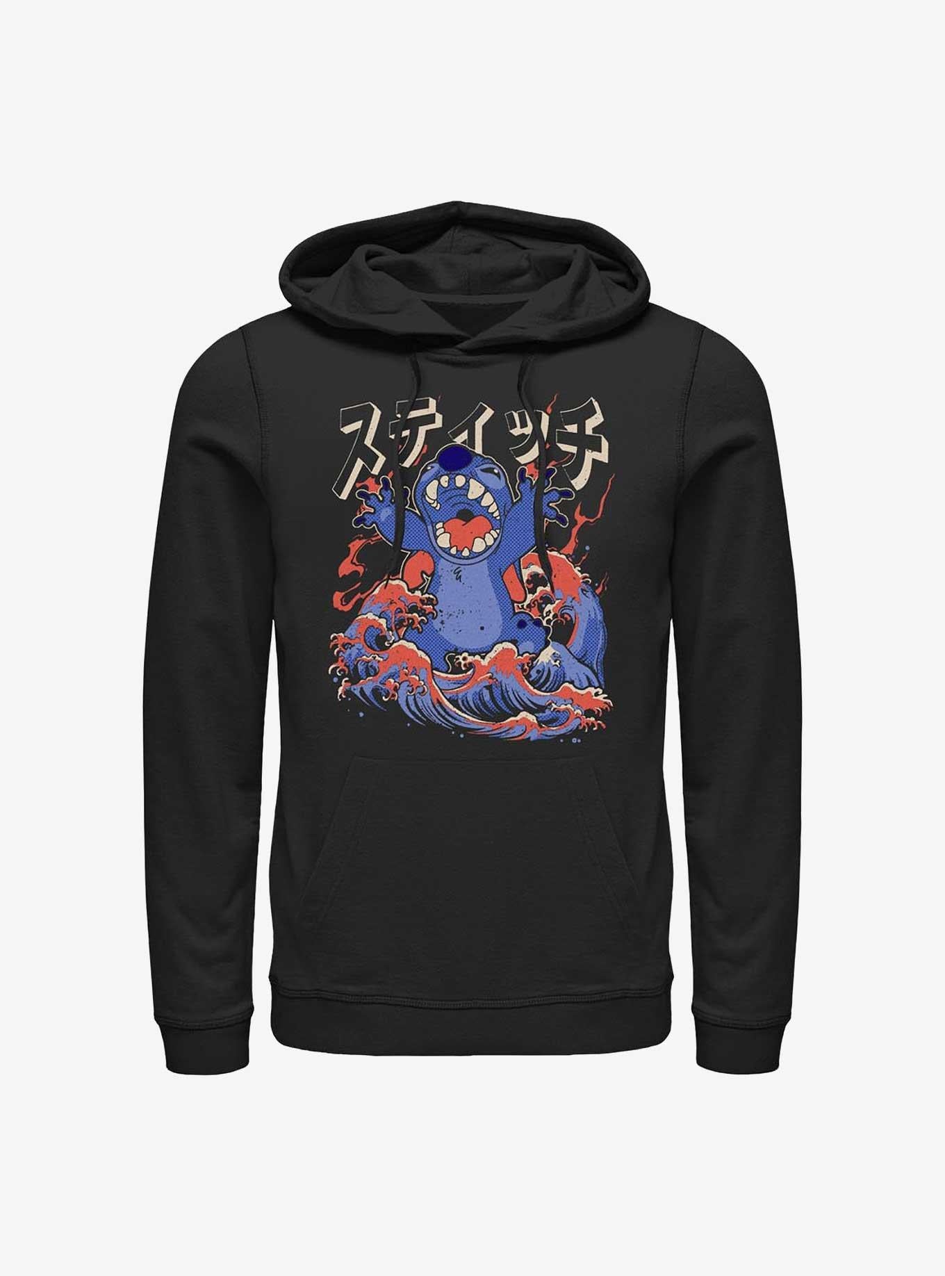 Disney Lilo & Stitch Kaiju Stitch Waves Hoodie Hot Topic Exclusive