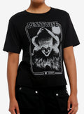 IT: Welcome To Derry Pennywise Portrait Crop Girls T-Shirt