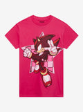 Sonic The Hedgehog Shadow Pink Star Girls T-Shirt