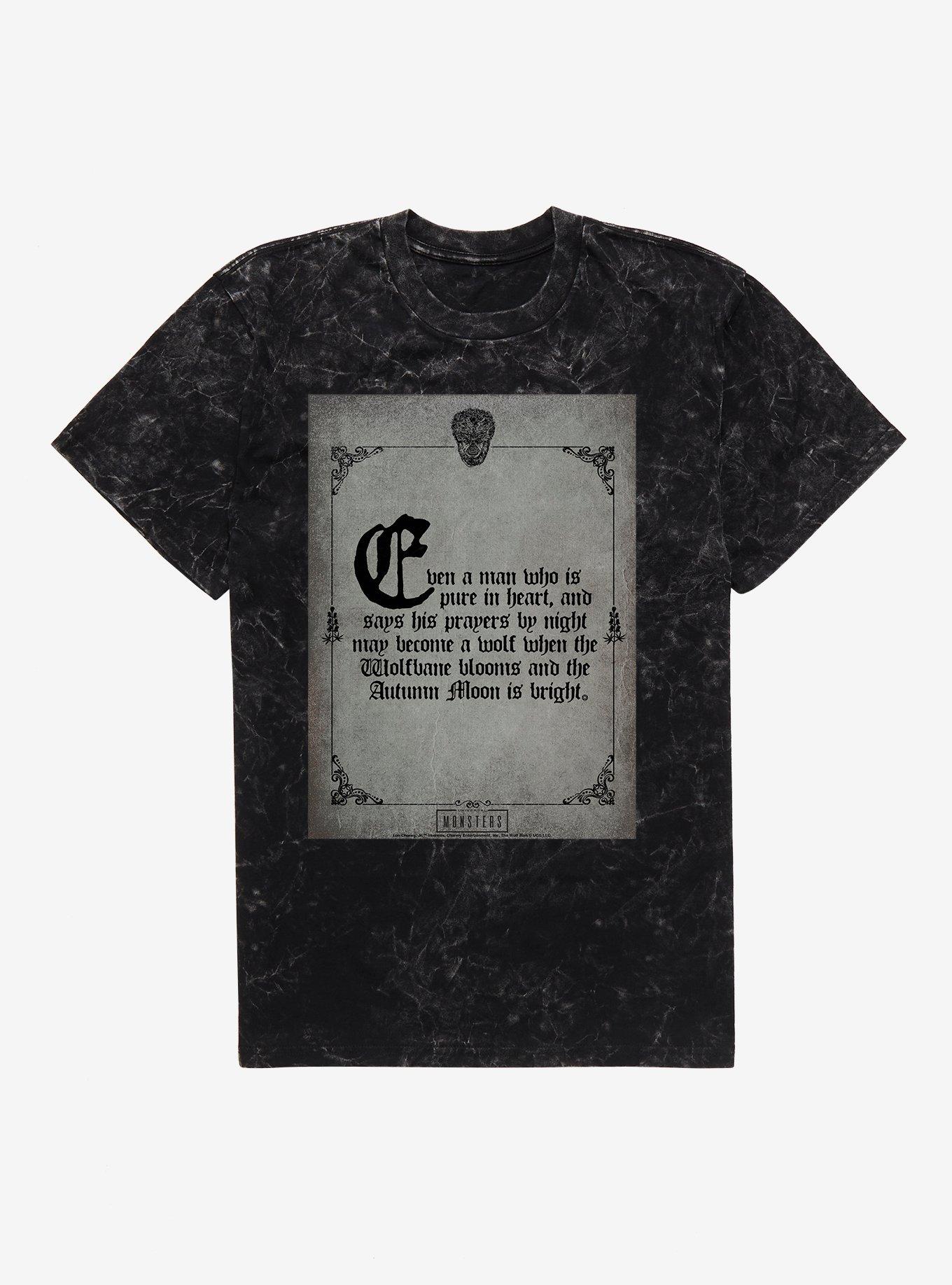 Universal Monsters Wolfman Autumn Moon Mineral Wash T-Shirt