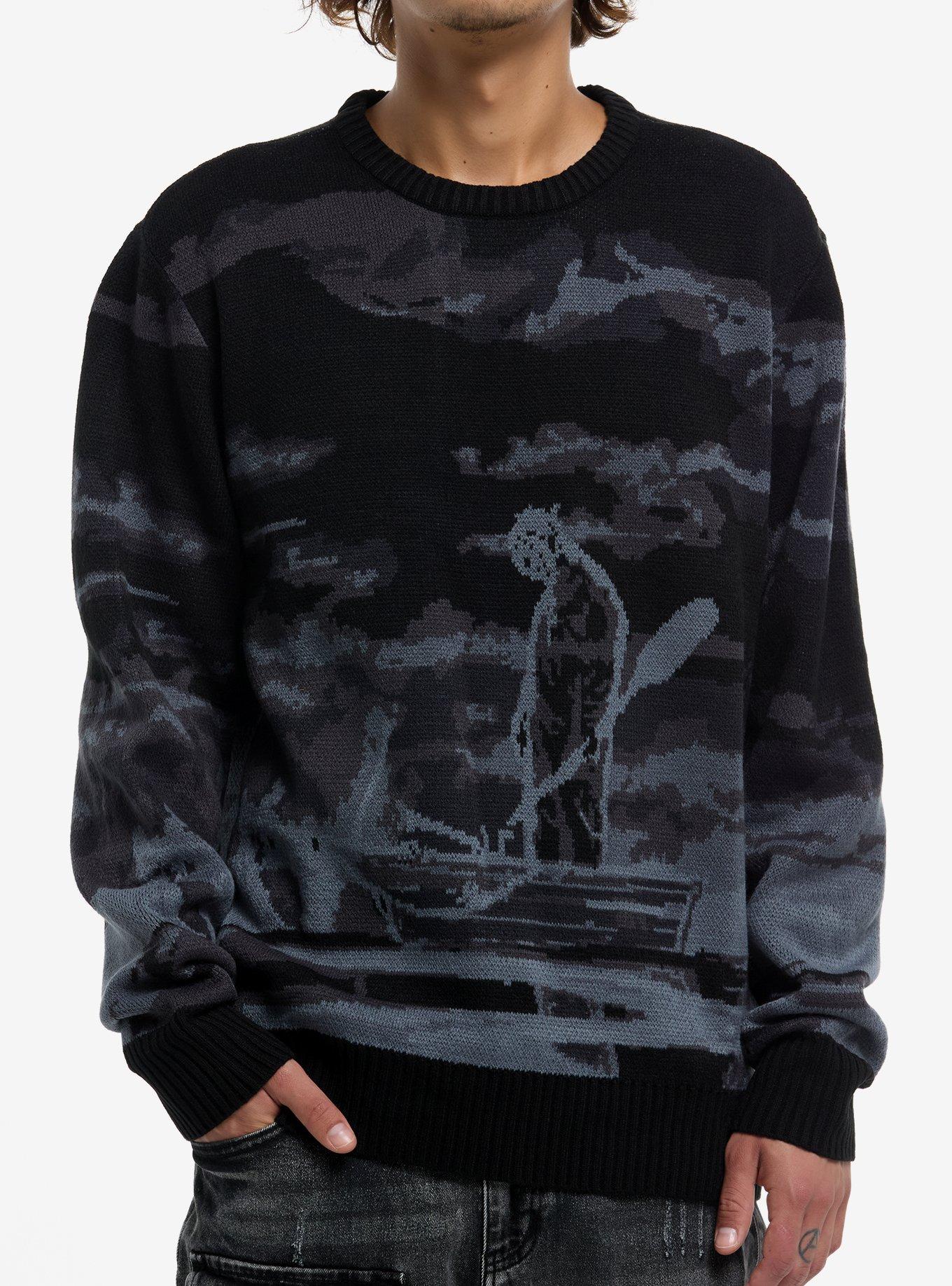 Friday The 13th Jason Boat Scene Intarsia Sweater | Graphic T-Shirt for Unisex