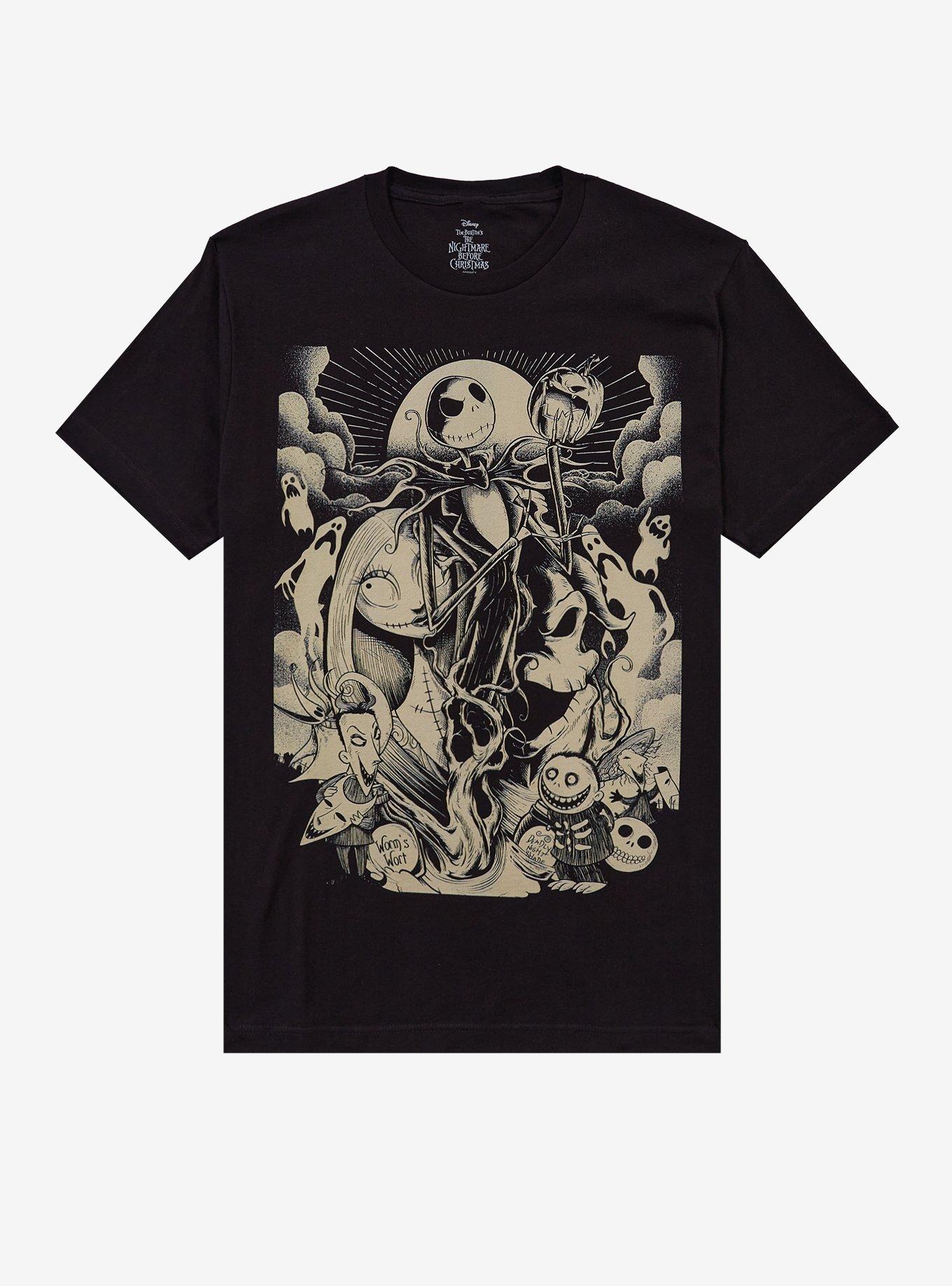 The Nightmare Before Christmas Tonal Group Poster T-Shirt