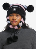 Kuromi Pastel Stripe Subtle Ear Tassel Beanie | Trendy Graphic Tee | Casual Unisex T-shirt