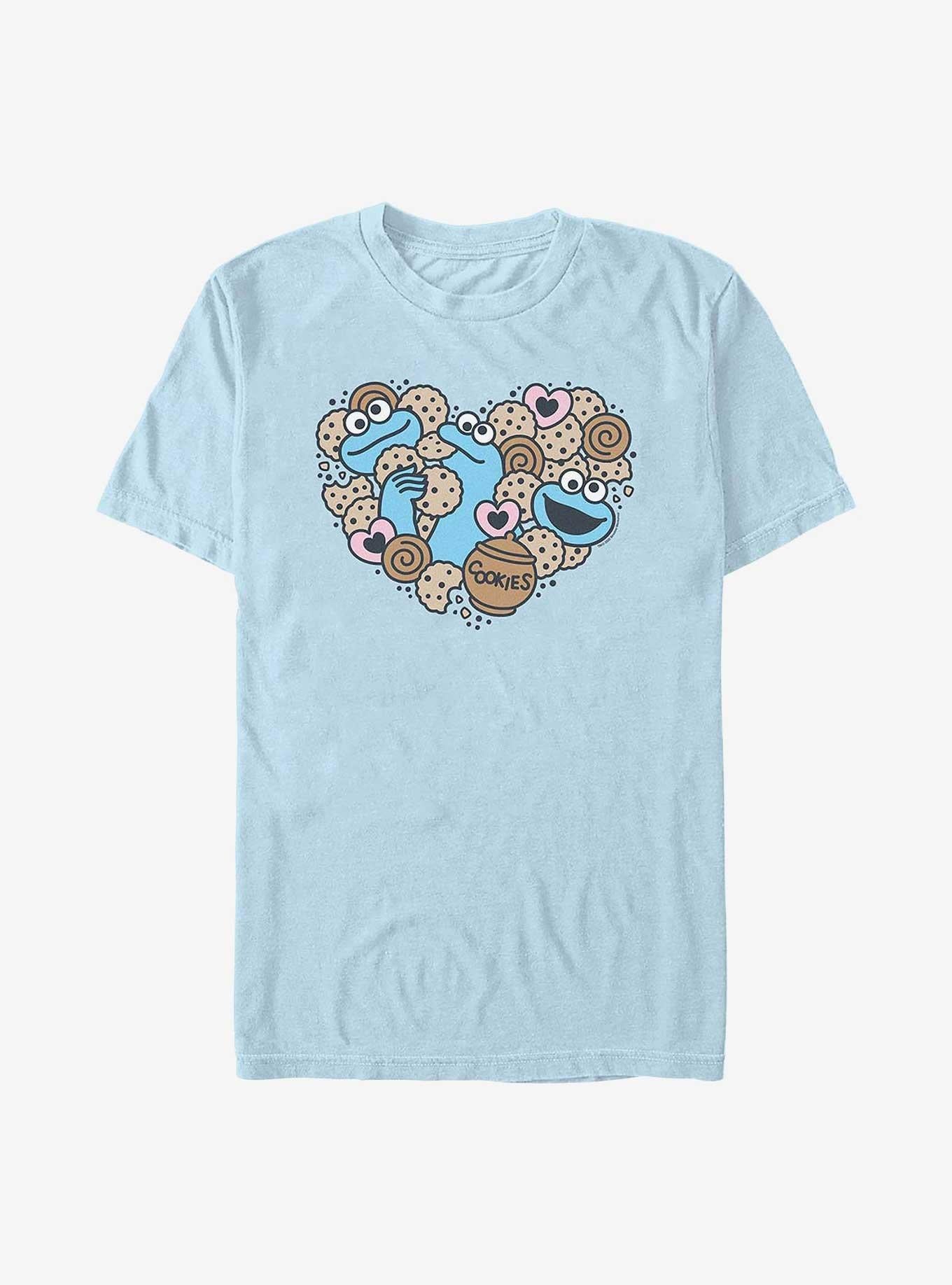 Sesame Street Cookie Monster Heart T-Shirt | Premium Unisex T-Shirt, Trending Graphic Tee