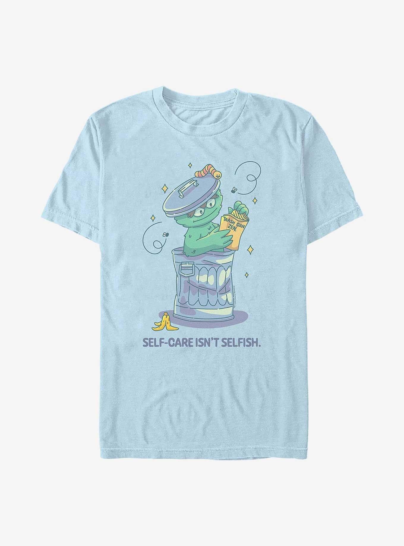 Sesame Street Self Care Isn't Selfish Oscar The Grouch T-Shirt | Premium Unisex T-Shirt, Trending Graphic Tee