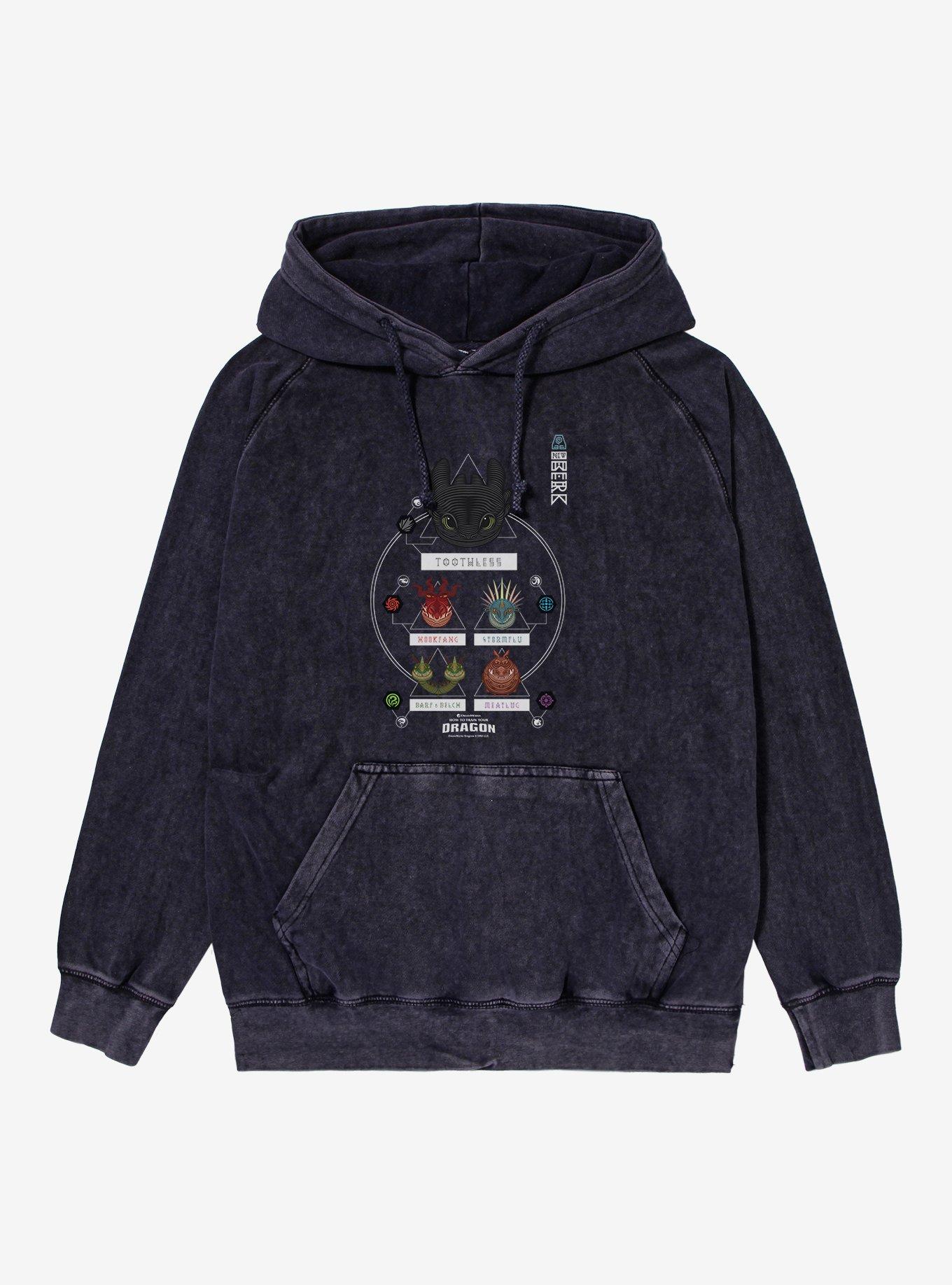 How To Train Your Dragon Dragon Chart Mineral Wash Hoodie