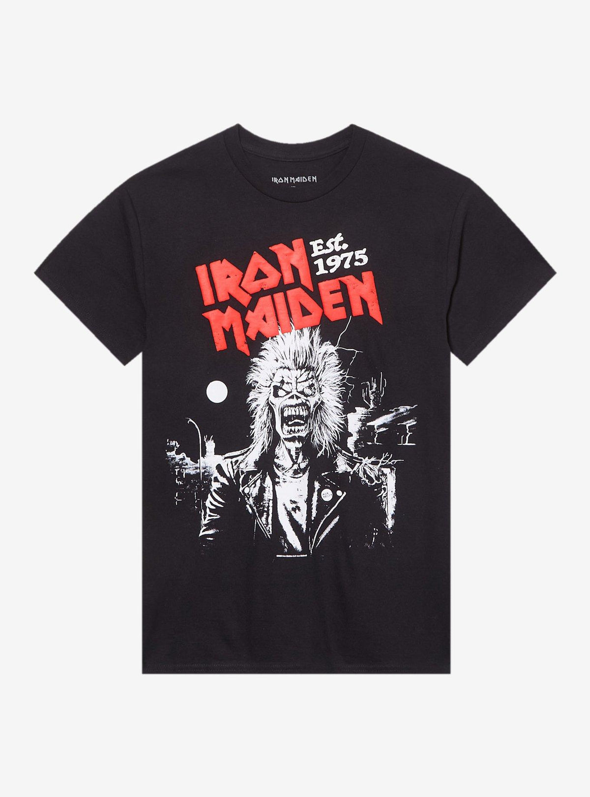 Iron Maiden Eddie Established 1975 Puff Paint T-Shirt