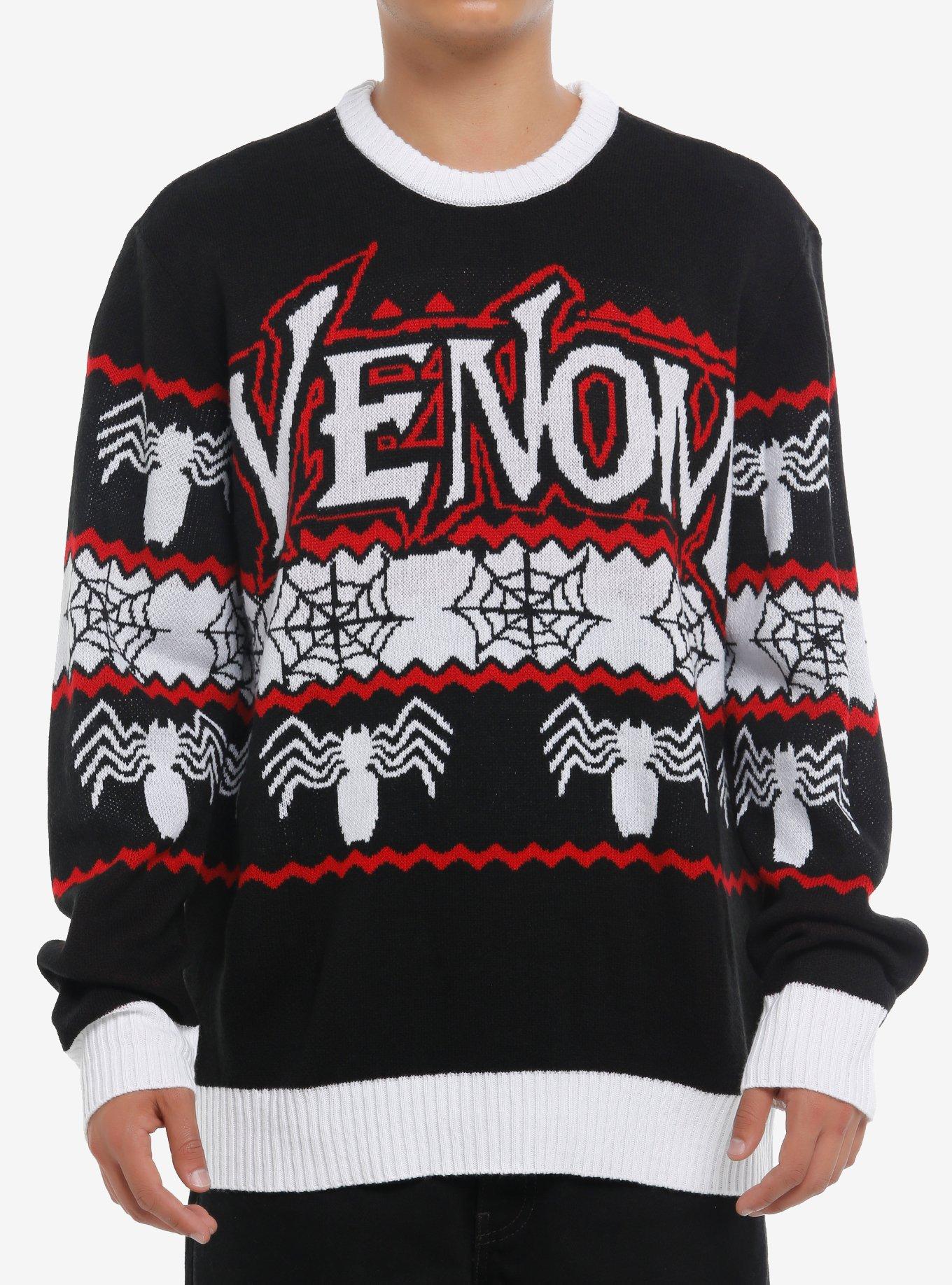 Marvel Venom Intarsia Sweater | Trendy Graphic Tee | Casual Unisex T-shirt