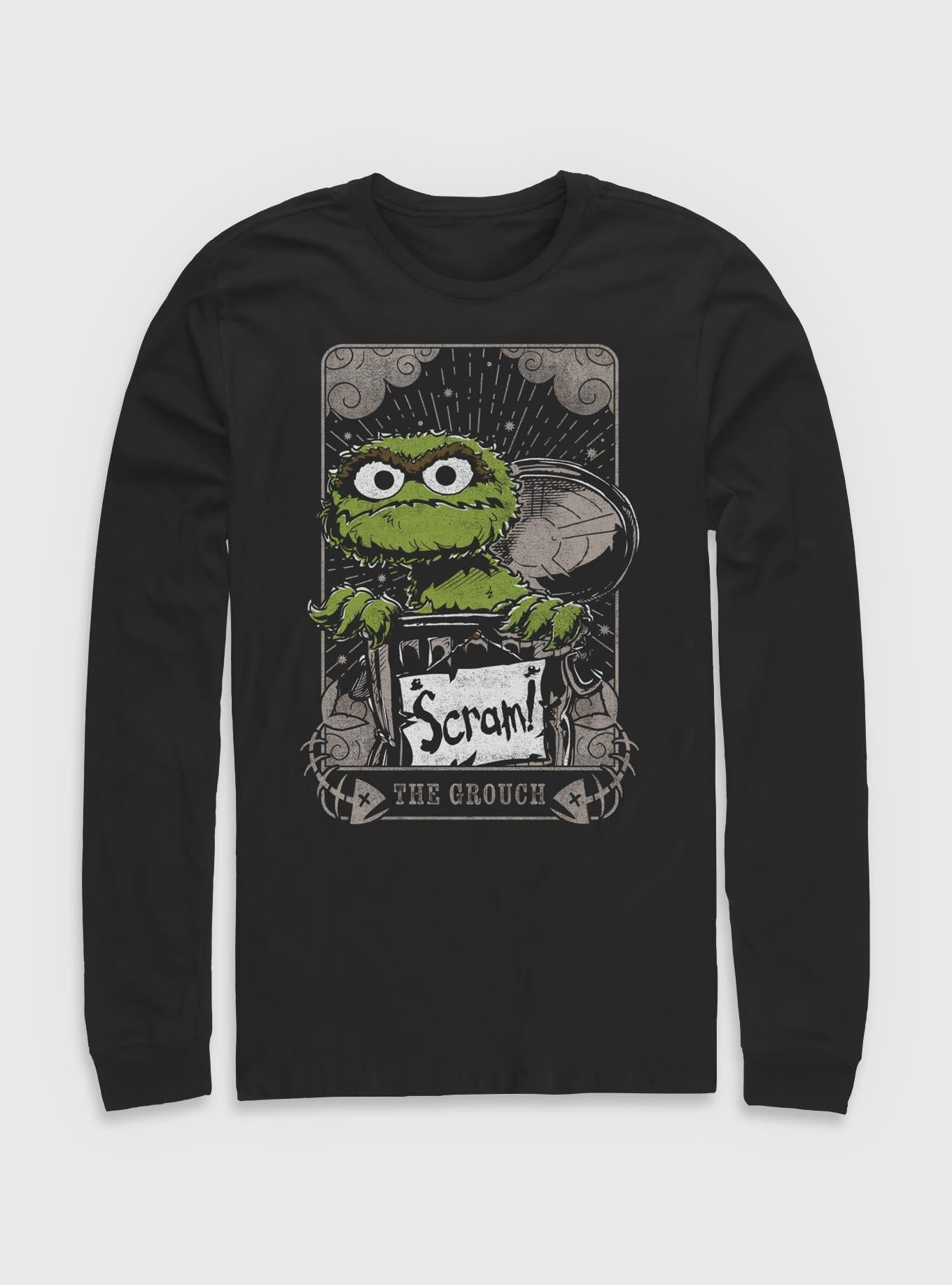 Sesame Street The Grouch Tarot Long-Sleeve T-Shirt | Premium Unisex T-Shirt, Trending Graphic Tee
