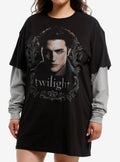 The Twilight Saga Edward Filigree Long Sleeve Shirt Dress Plus Size Long Sleeve Tee New Arrival