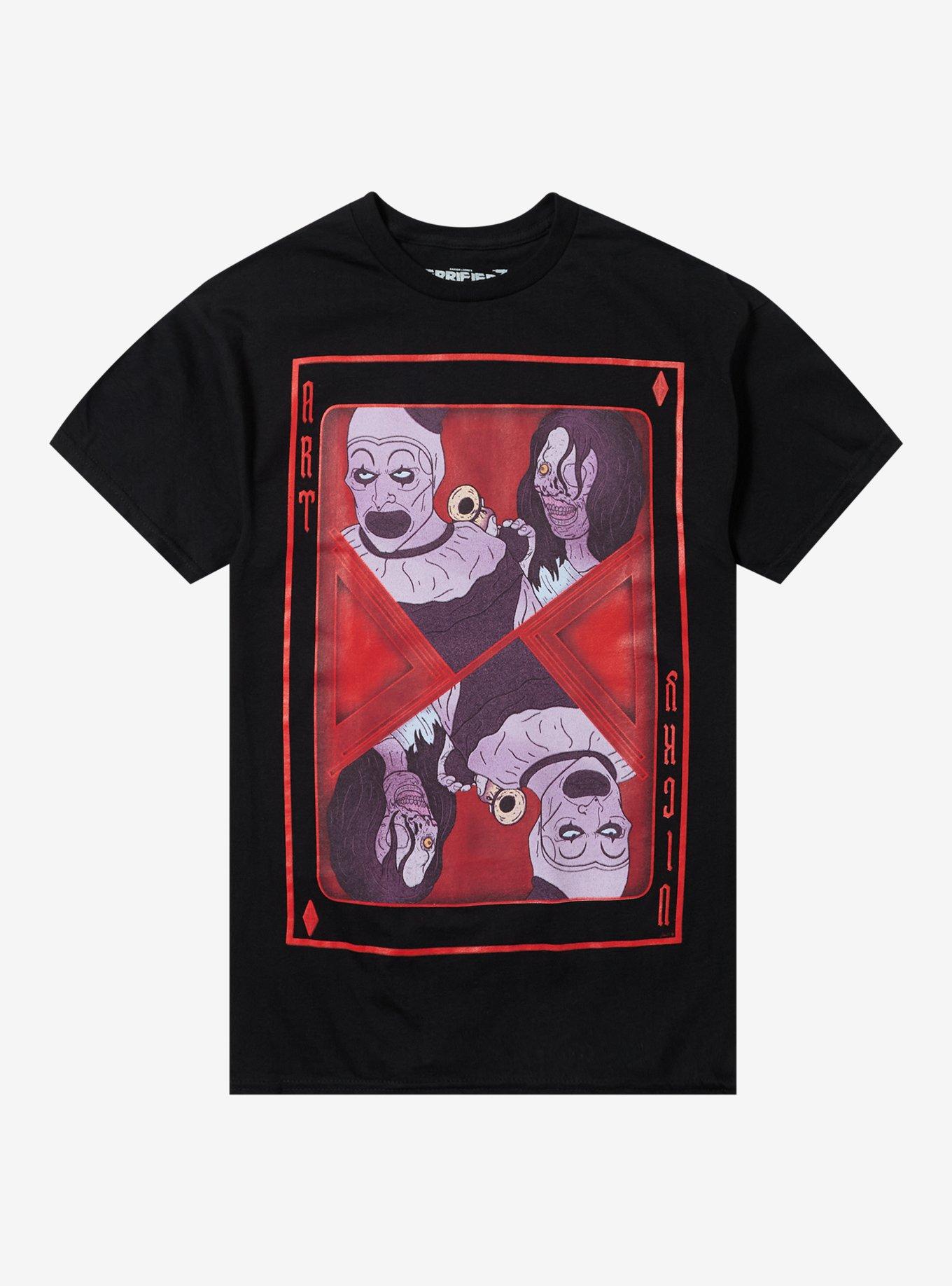 Terrifier Art The Clown & Vicky Paying Card T-Shirt