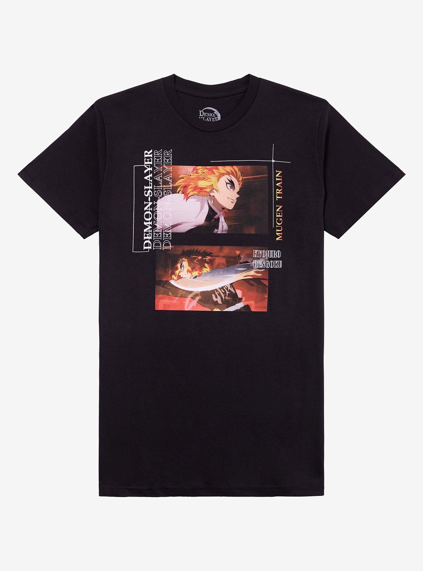 Demon Slayer: Kimetsu No Yaiba Rengoku Mugen Train Panels T-Shirt