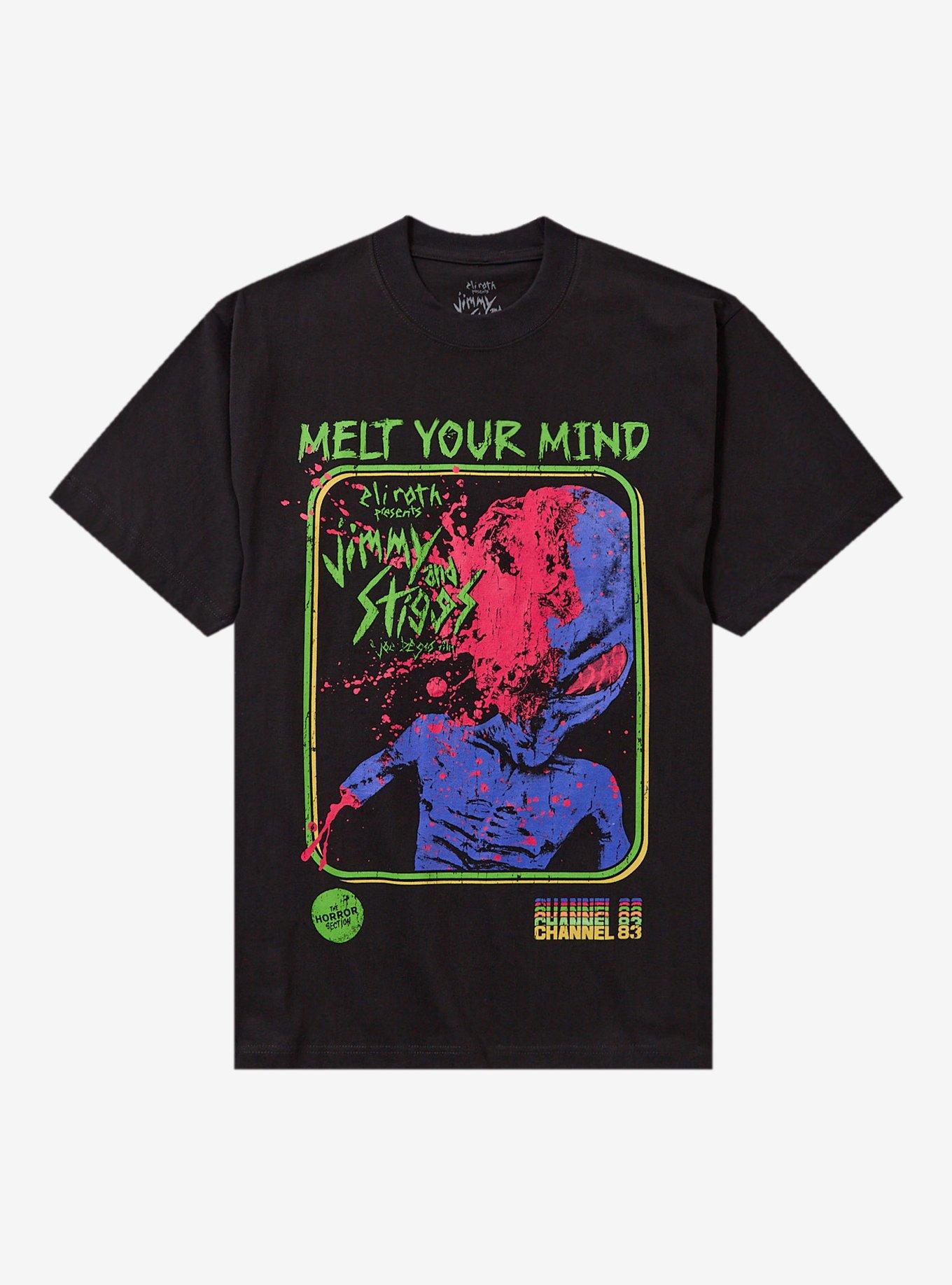 Eli Roth Presents Jimmy And Stiggs Melt Your Mind T-Shirt | Graphic T-Shirt for Unisex
