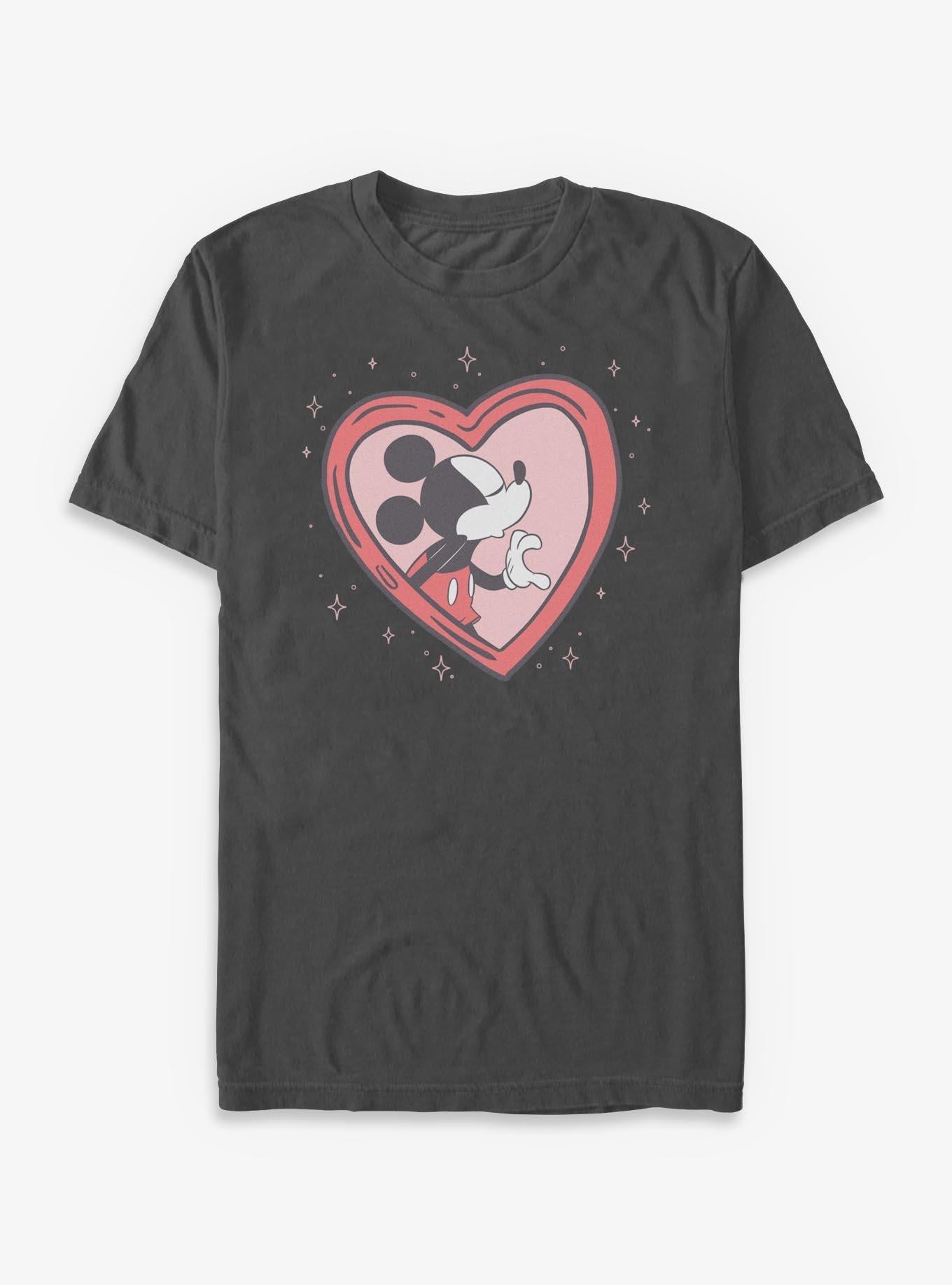 Cartoon Mickey Mouse Mickey Heart Locket Shirt T Shirt Cozy Fit