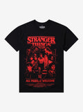 Stranger Things All Friends Welcome Poster TShirt Graphic Tee | Graphic Tee | Unisex Shirt | High-Quality Print