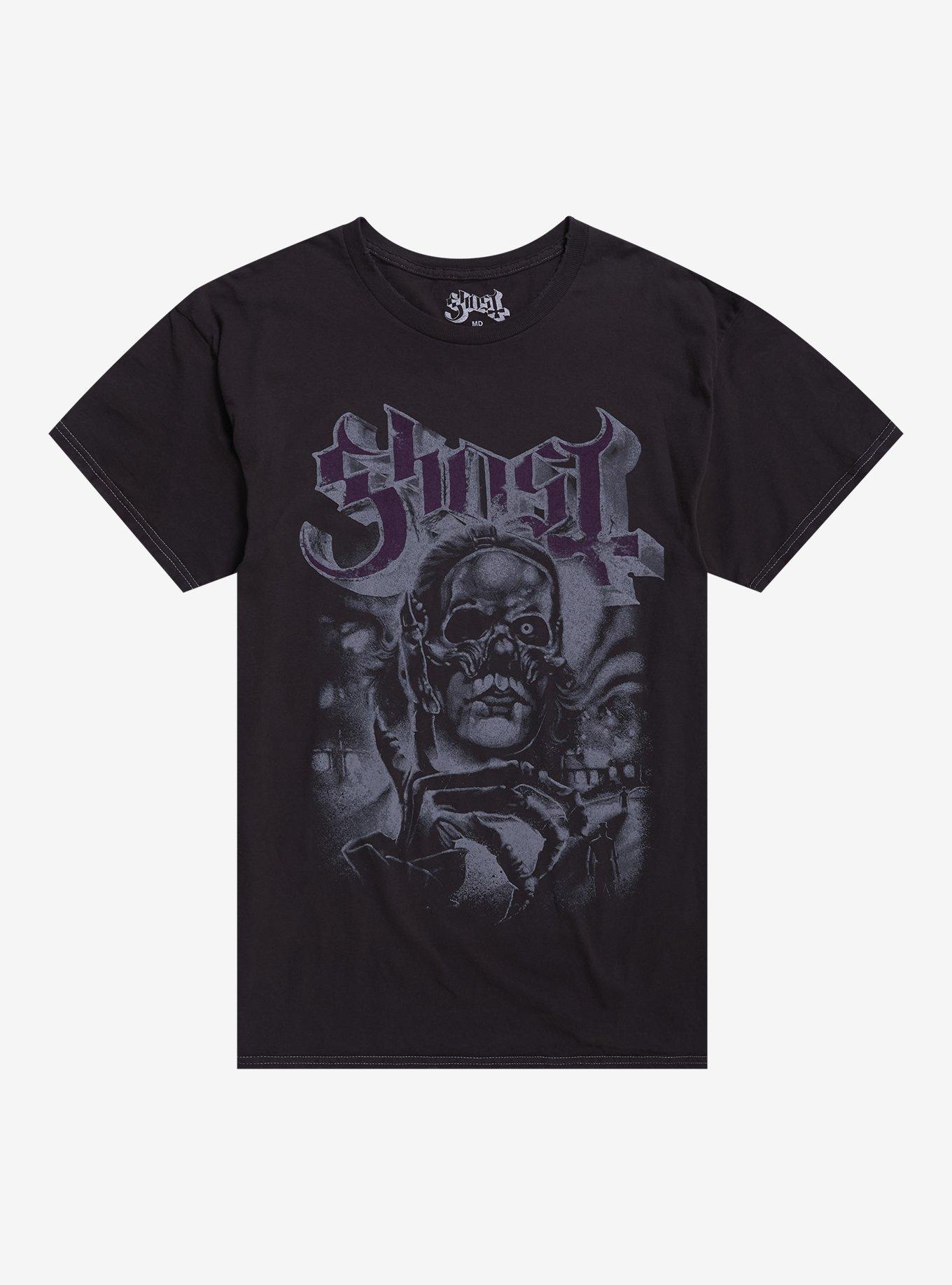 Ghost Masked Figure Distressed Shirt T Shirt US Trend