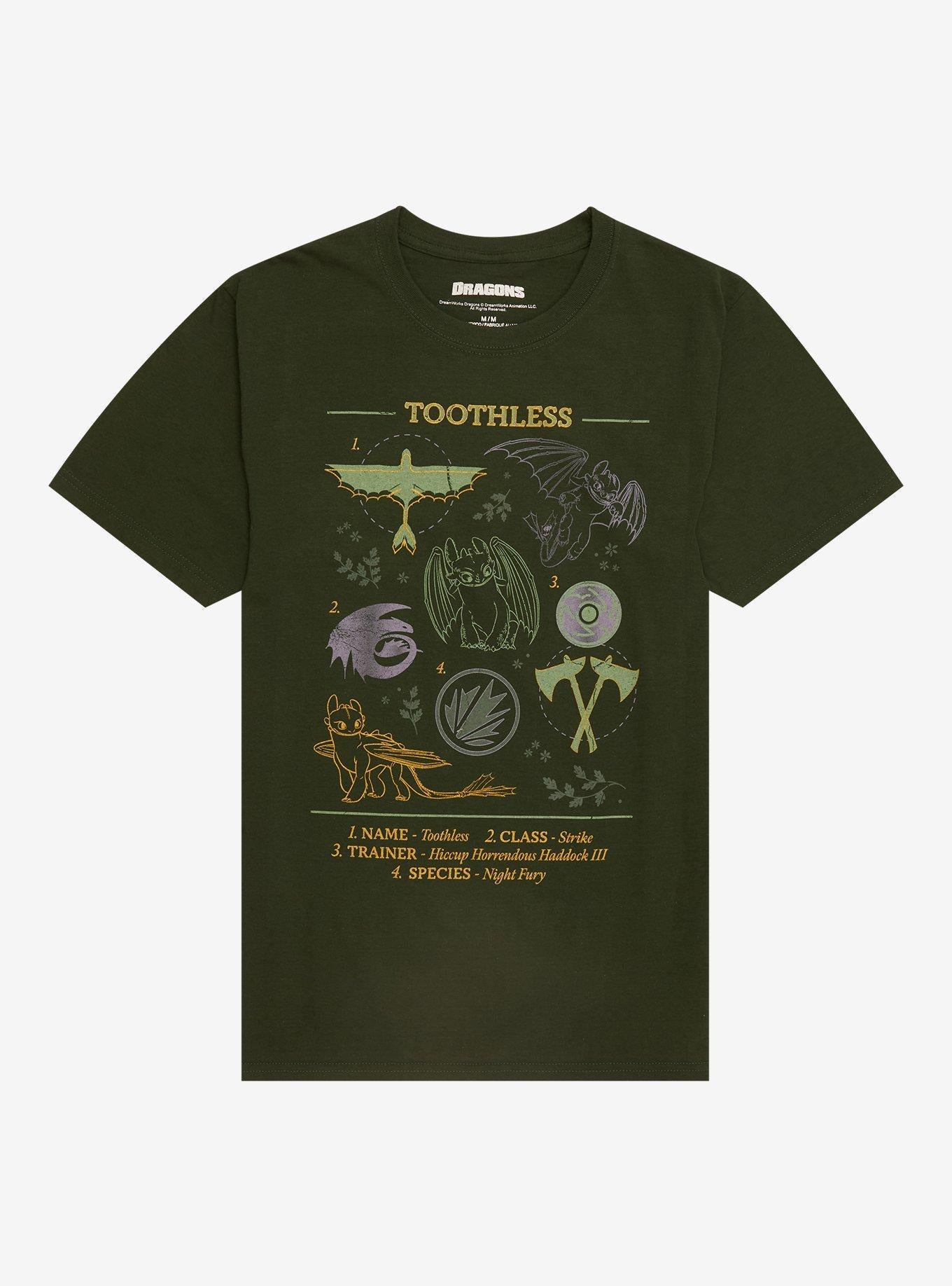 How To Train Your Dragon Toothless Diagram T-Shirt | Graphic T-Shirt for Unisex
