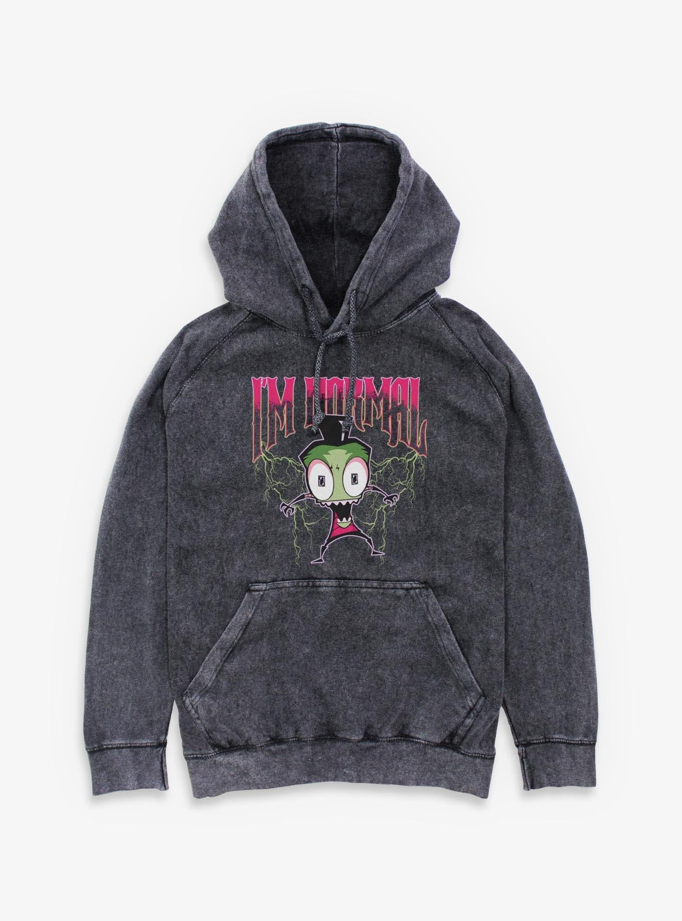 Invader ZIM I'm Normal Mineral Wash Hoodie