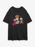 Disney's DuckTales Huey Dewey Louie Trick Or Treat Costumes Girls Oversized T-Shirt