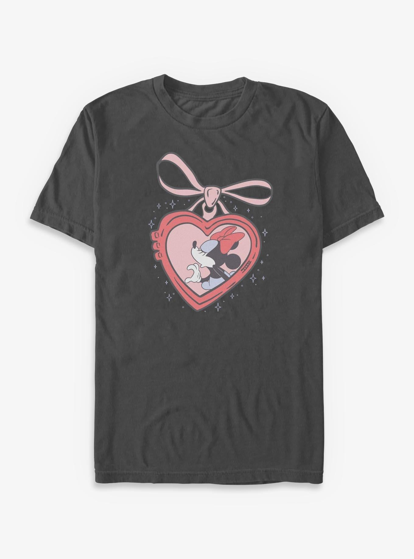 Cartoon Minnie Mouse Minnie Heart Locket Shirt T Shirt Gift Ready