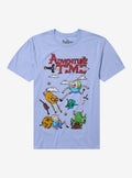 Adventure Time Blue Group Shirt T Shirt Limited Drop