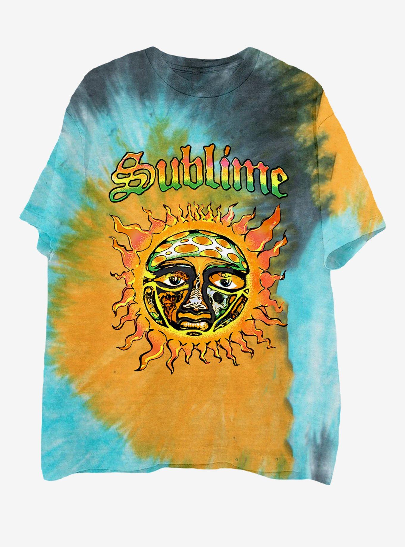 Sublime Logo Blue Yellow Tie Dye Shirt T Shirt Clean Design