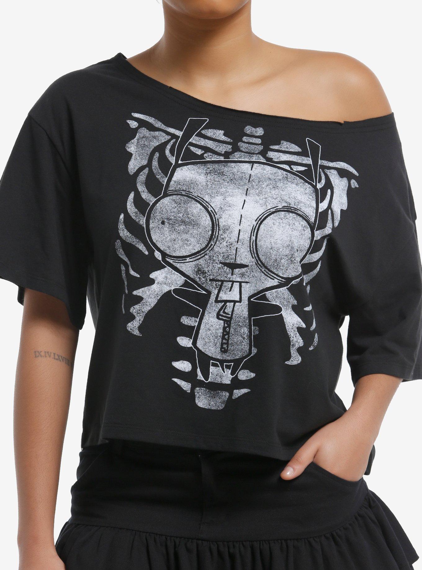 Invader Zim GIR Rib Cage Girls Off The Shoulder Shirt T Shirt Gift Ready
