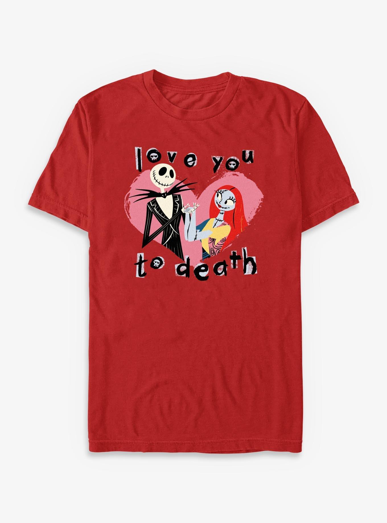 Cartoon The Nightmare Before Christmas Jack Sally Love You To Death Shirt T Shirt Premium Quality