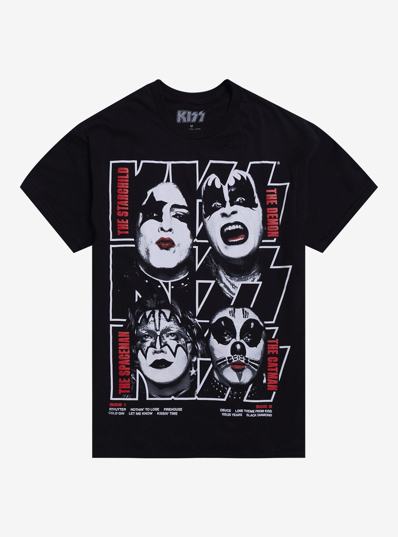 KISS Debut Album Tracklist Shirt T Shirt Everyday Wear