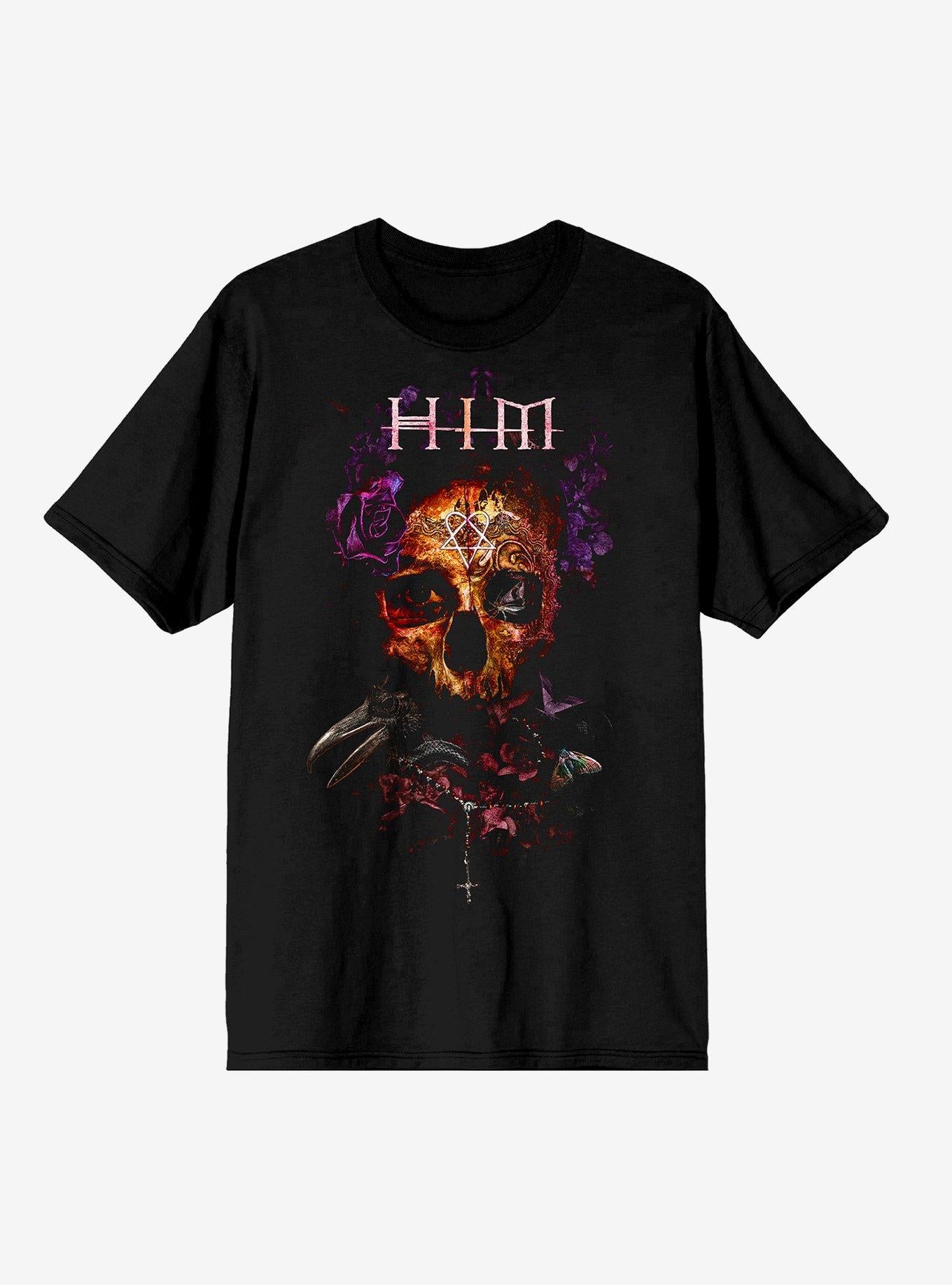 HIM Skull Raven Shirt T Shirt New Arrival