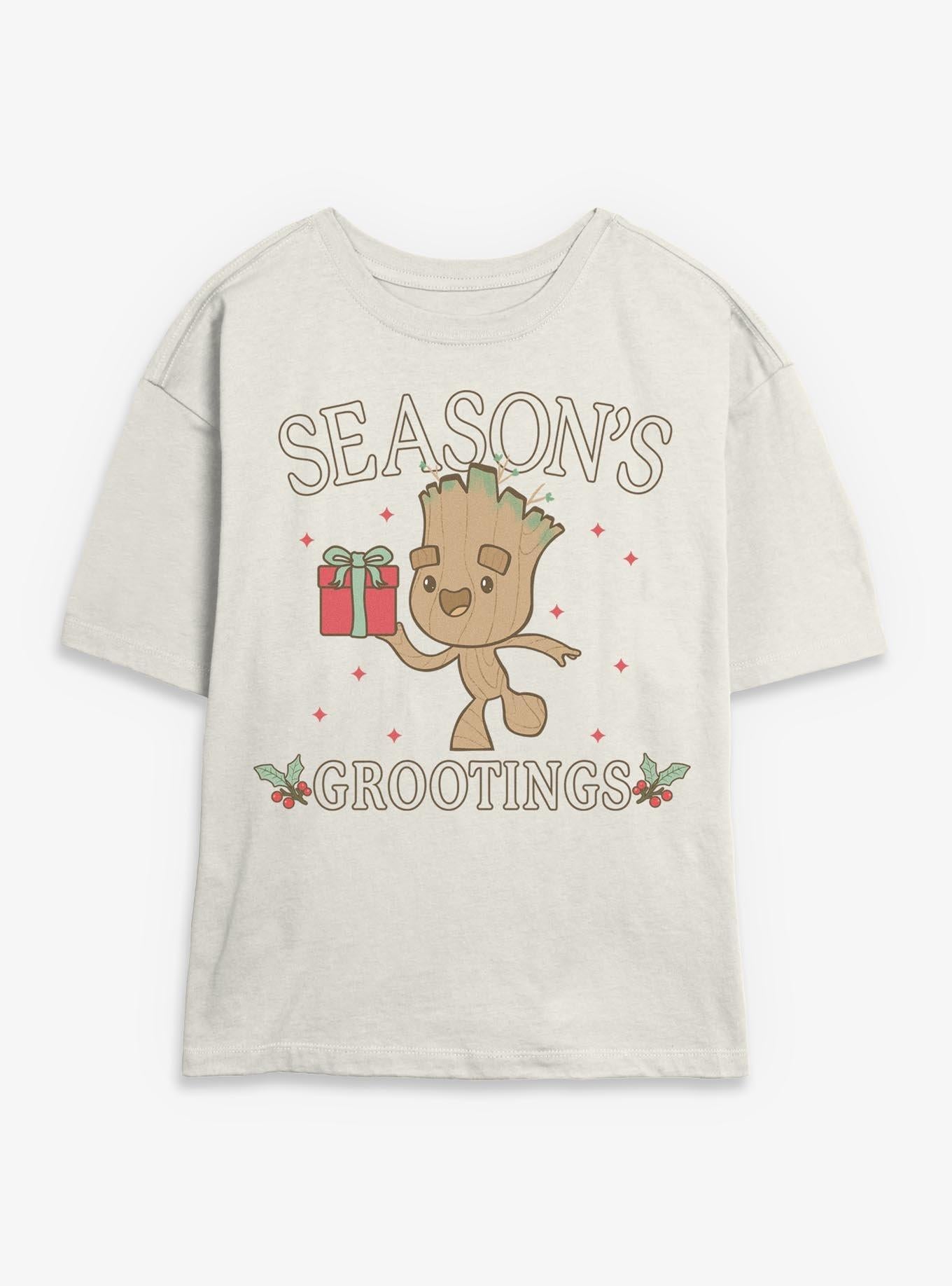 Marvel Groot Tree Season Girls Skimmer T-Shirt | Premium Unisex T-Shirt, Trending Graphic Tee