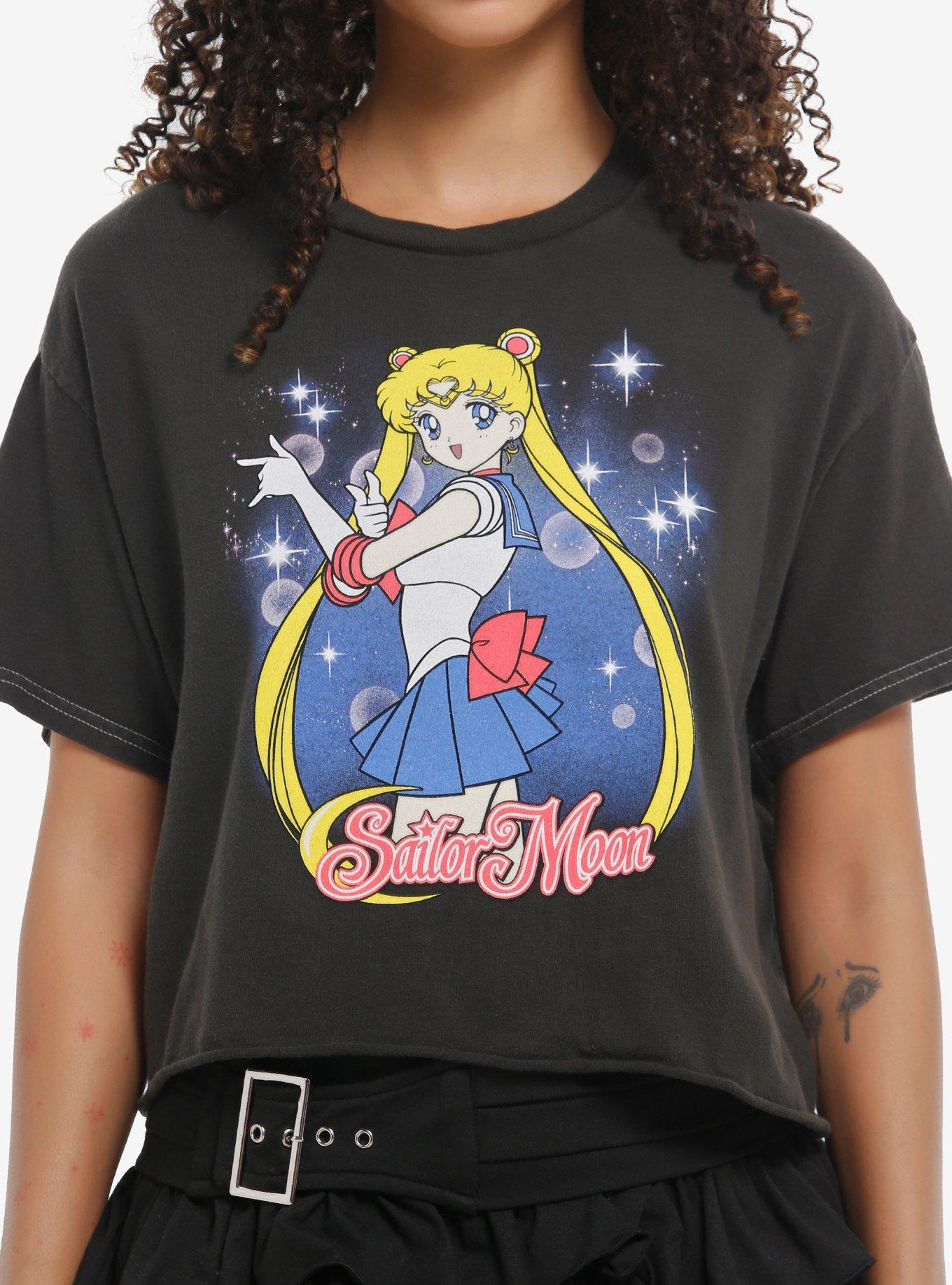 Pretty Guardian Sailor Moon Bubbles Girls Crop Shirt T Shirt New Arrival