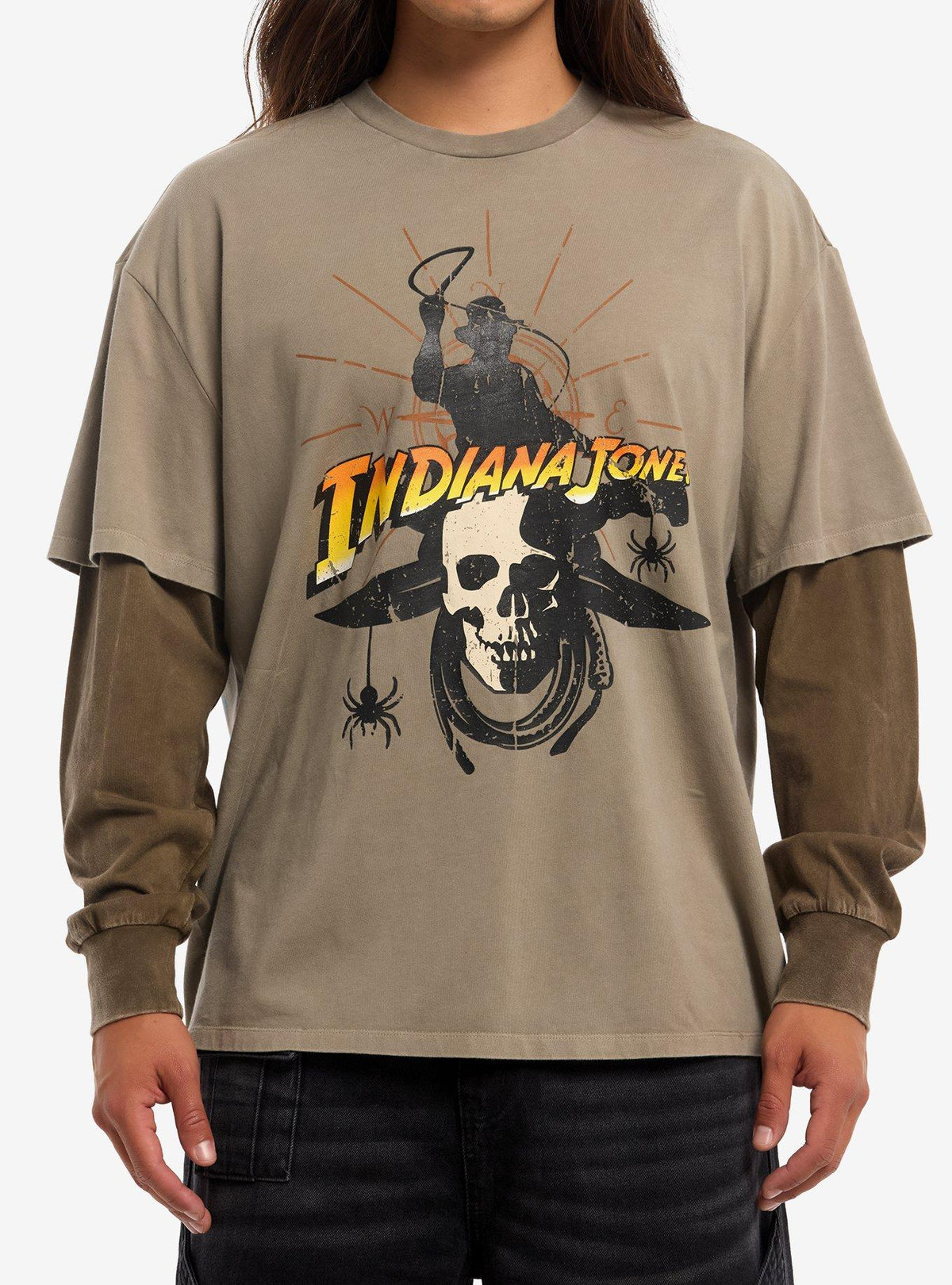 Our Universe Indiana Jones Logo Twofer Long-Sleeve T-Shirt