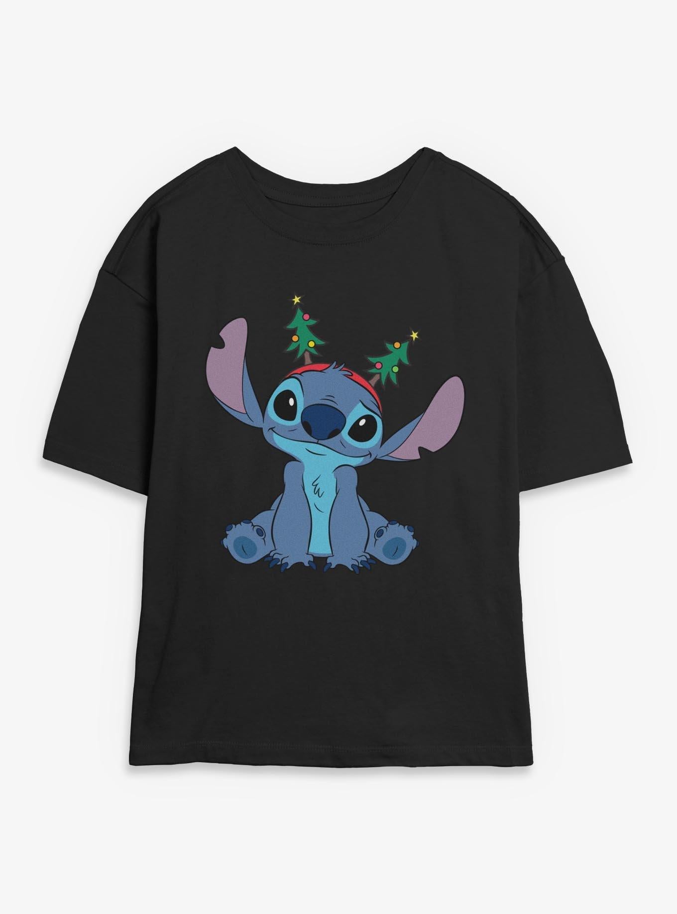 Disney Lilo Stitch Stitch Christmas Tree Headband Girls Skimmer T-Shirt | Premium Unisex T-Shirt, Trending Graphic Tee