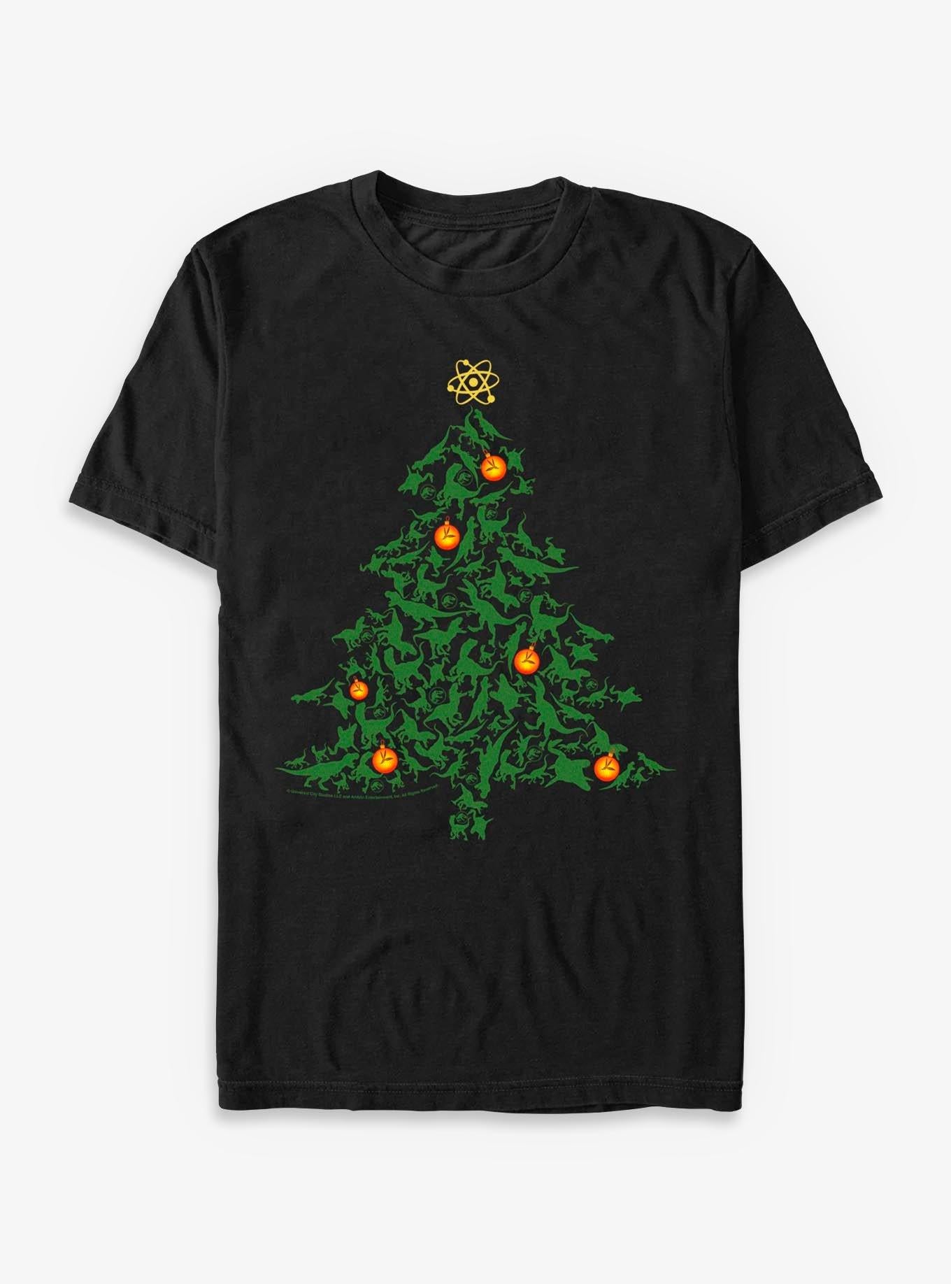 Jurassic Park Dino Christmas Tree Fill T-Shirt | Premium Unisex T-Shirt, Trending Graphic Tee