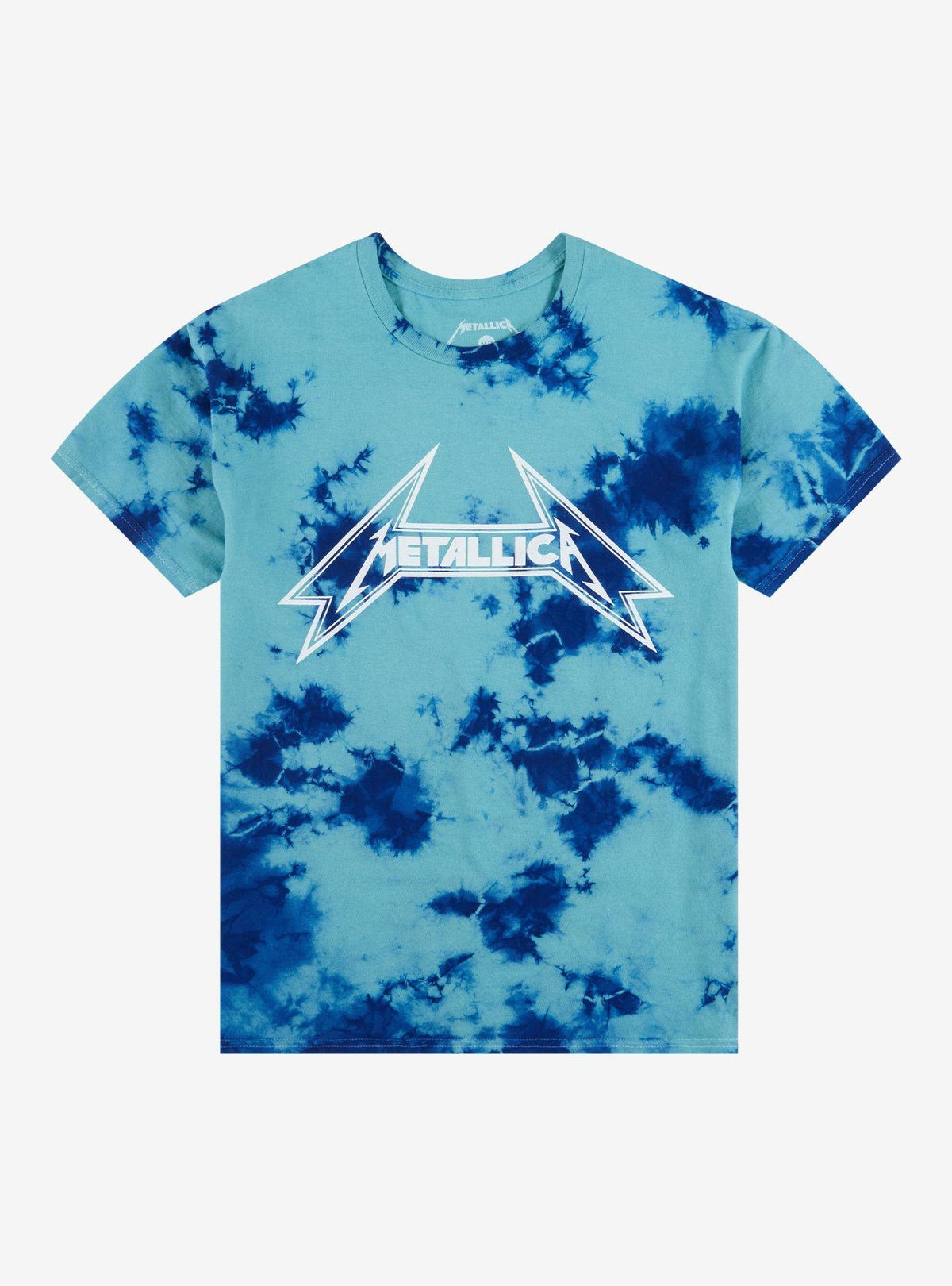 Metallica Logo Blue Cloud Wash T-Shirt