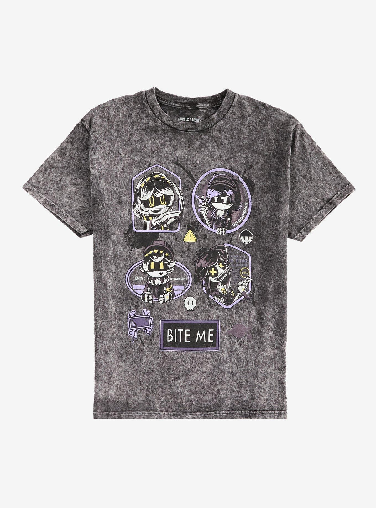 Murder Drones Group Mineral Wash T-Shirt