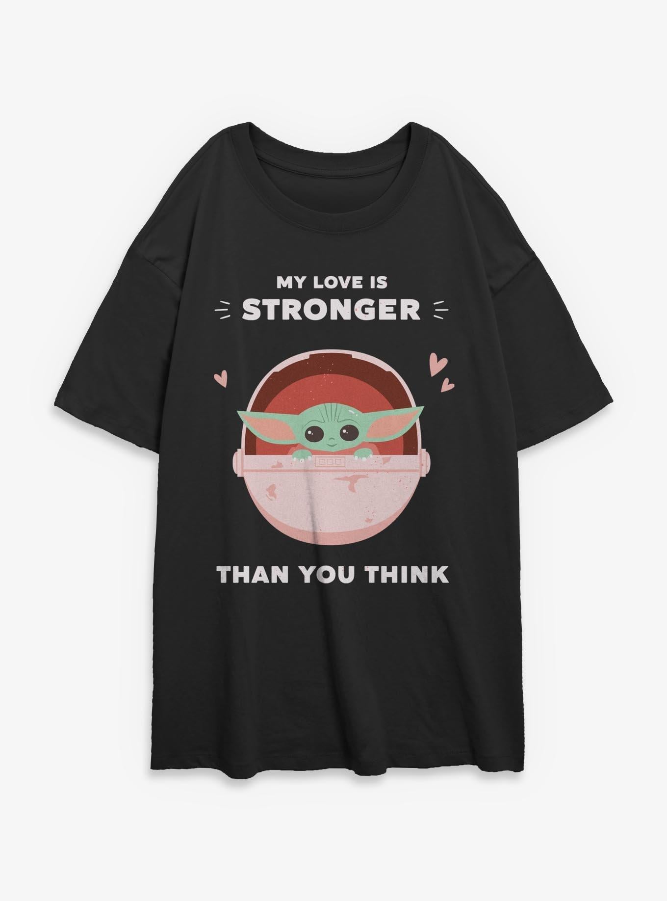 The Mandalorian My Love Is Stronger Girls Oversized Shirt T Shirt Clean Design