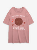 Love You To Death And Back Girls Oversized Shirt T Shirt Premium Quality
