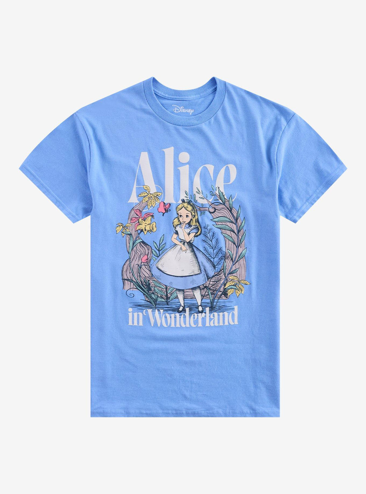 Disney Alice In Wonderland Blue Floral T=Shirt