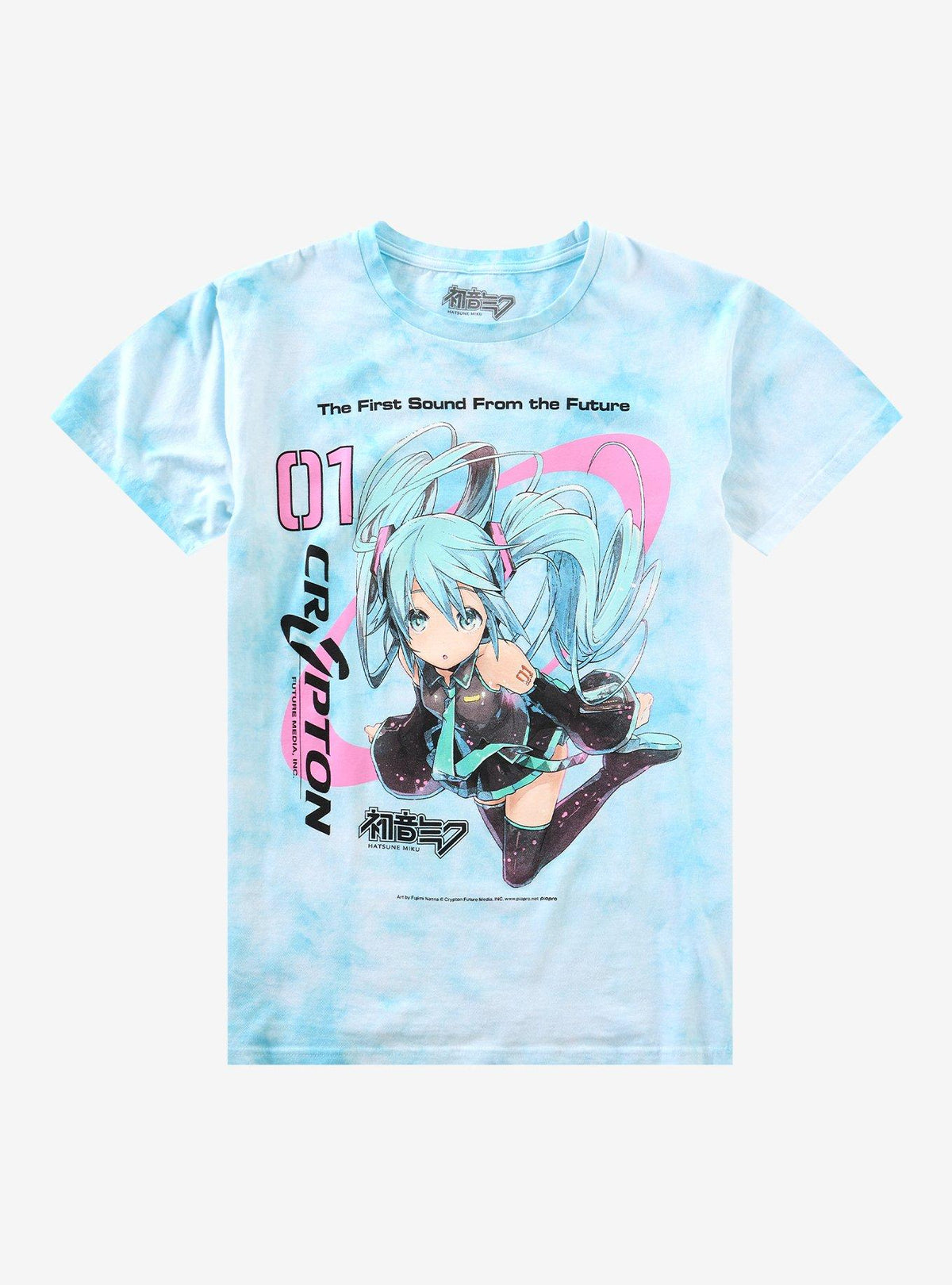 Hatsune Miku Crypton Blue Tie-Dye T-Shirt