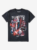 Terrifier Collage Words Mineral Wash T-Shirt